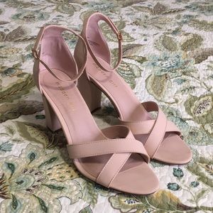 Madden Girl Briin Blush Pink Ankle Strap Heel Sandals